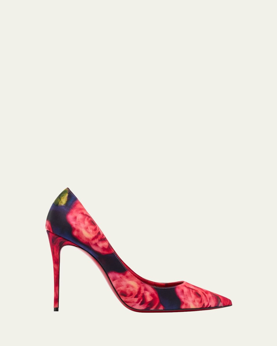 Kate Multi Silk Red Sole Classic Pumps